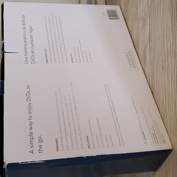 Insignia 10 " Portable DVD Media Player w remote - Picture 5 of 5